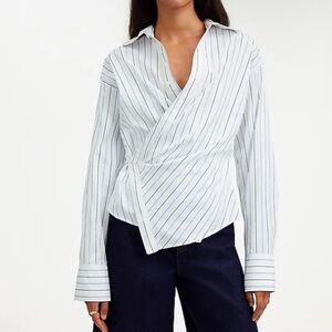 Madewell Asymmetric Button-Up Shirt size 6